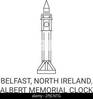 Irlande, Belfast, Albert Memorial Clock Voyage illustration vecteur Illustration de Vecteur