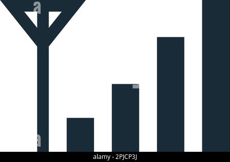Icône de barre de signal mobile modèle de logo vectoriel conception d'illustration Illustration de Vecteur