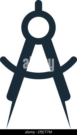 Architecture d'outil précise icône de boussole modèle de logo vectoriel conception d'illustration Illustration de Vecteur