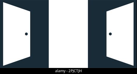 Icône de porte Vector logo Template Illustration Design Illustration de Vecteur