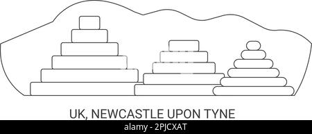 Angleterre, Newcastle upon Tyne Voyage repère illustration vecteur Illustration de Vecteur