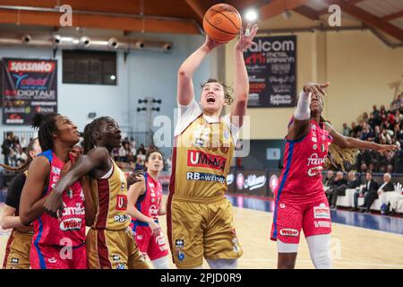 Campobasso, Italie. 01st avril 2023. Shepard Jessica Lynn de Venise en action pendant la finale - Famila Weber Schio vs Umana Reyer Venezia, Basketball coupe italienne des femmes à Campobasso, Italie, 01 avril 2023 crédit: Agence de photo indépendante/Alamy Live News Banque D'Images