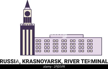 Russie, Krasnoyarsk, River terminal Voyage illustration vecteur Illustration de Vecteur