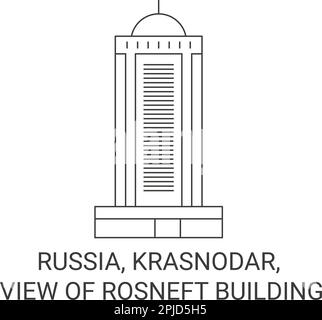 Russie, Krasnodar, vue de Rosneft Building Voyage repère illustration vecteur Illustration de Vecteur