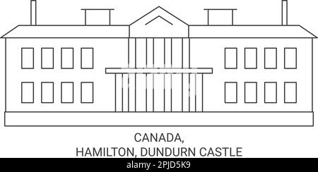 Canada, Hamilton, Dundurn Castle voyage illustration vectorielle Illustration de Vecteur