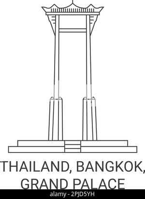 Thaïlande, Bangkok, Grand Palace voyage illustration vectorielle Illustration de Vecteur