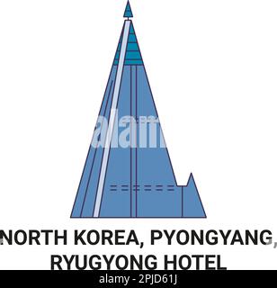 Corée du Nord, Pyongyang, Ryugyong Hôtel Voyage illustration vecteur Illustration de Vecteur