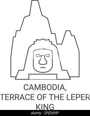 Cambodge, terrasse du Leper King voyage illustration vecteur Illustration de Vecteur