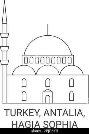 Turquie, Antalia, Hagia Sophia Voyage illustration vecteur Illustration de Vecteur