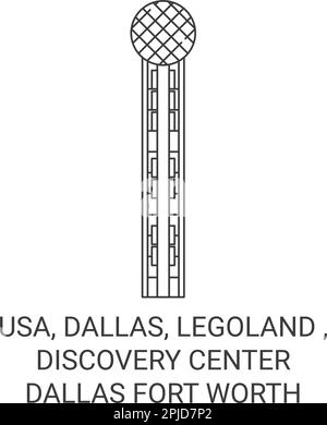 Etats-Unis, Dallas, Legoland , Discovery Center Dallas fort Worth Voyage illustration vecteur Illustration de Vecteur