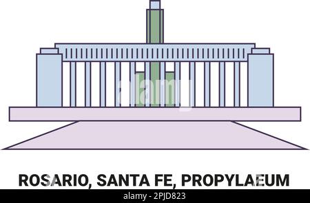 États-Unis, Rosario, Santa Fe, Propylaeum, illustration vectorielle de voyage Illustration de Vecteur