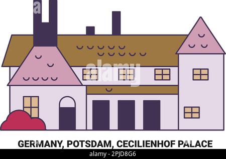 Allemagne, Potsdam, Cecilienhof Palace voyage illustration vectorielle Illustration de Vecteur