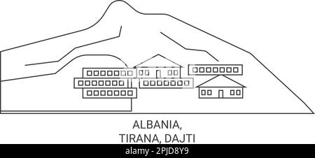 Albanie, Tirana, Dajti voyage illustration vecteur Illustration de Vecteur