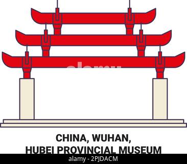 Chine, Wuhan, Hubei Musée provincial Voyage illustration vecteur Illustration de Vecteur