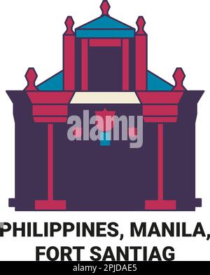 Philippines, Manille, fort Santiag Voyage illustration vecteur Illustration de Vecteur