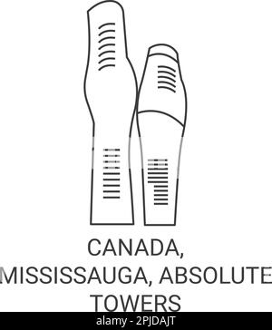 Canada, Mississauga, Absolute Towers voyage illustration vectorielle Illustration de Vecteur