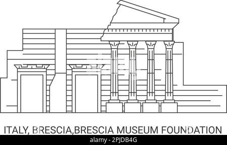 Italie, Brescia, Brescia Museum Foundation, illustration de vecteur de voyage Illustration de Vecteur