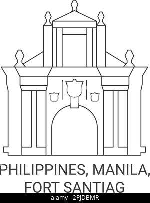 Philippines, Manille, fort Santiag Voyage illustration vecteur Illustration de Vecteur