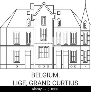 Belgique, Lige, Grand Curtius Voyage repère illustration vecteur Illustration de Vecteur