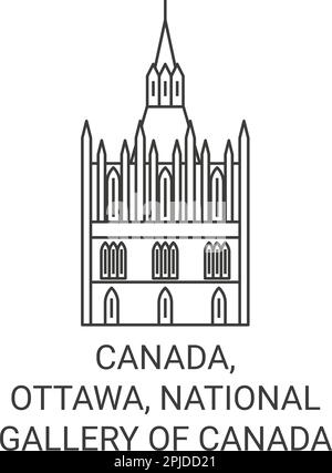 Canada, Ottawa, Musée des beaux-arts du Canada illustration vectorielle de voyage Illustration de Vecteur