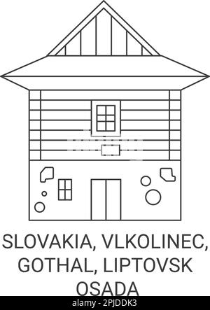 Slovaquie, Vlkolinec, Gothal Liptovsk Osada voyage illustration vecteur Illustration de Vecteur