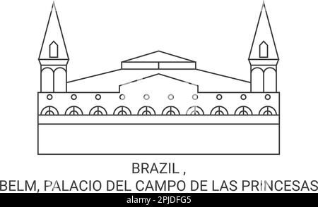 Brésil , Belm, Palacio Del Campo de Las Princesas Voyage illustration vecteur Illustration de Vecteur