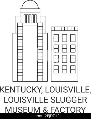 Etats-Unis, Kentucky, Louisville, Louisville Slugger Museum & Factory Travel illustration vectorielle Illustration de Vecteur