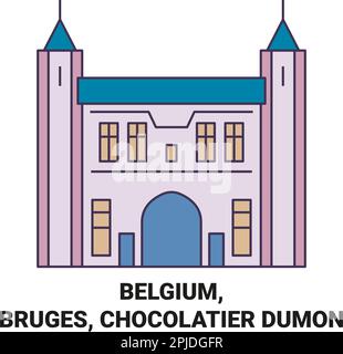 Belgique, Bruges, Chocolatier Dumon voyage illustration vecteur Illustration de Vecteur