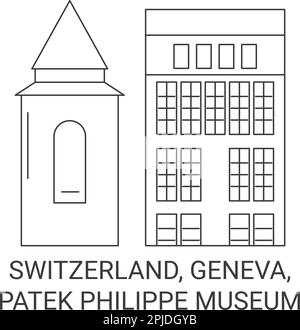 Suisse, Genève, Musée Patek Philippe voyage illustration vectorielle Illustration de Vecteur