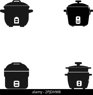 modèle vektor icône cuiseur à riz Illustration de Vecteur