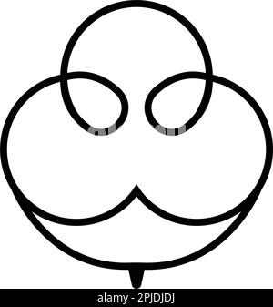 modèle vektor avec logo en coton simple Illustration de Vecteur