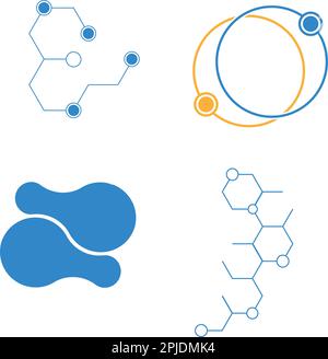 logo molecule, modèle vektor Illustration de Vecteur