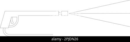 Modèle de logo de pistolet de lavage à pression. Nettoyage de la conception vectorielle. Illustration des outils Illustration de Vecteur