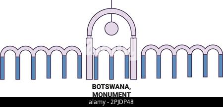 Botswana, Monument voyage illustration vectorielle Illustration de Vecteur