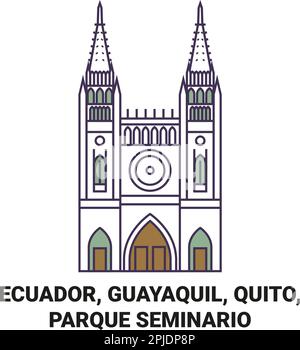 Equateur, Guayaquil, Quito, Parque Seminario Voyage repère illustration vecteur Illustration de Vecteur