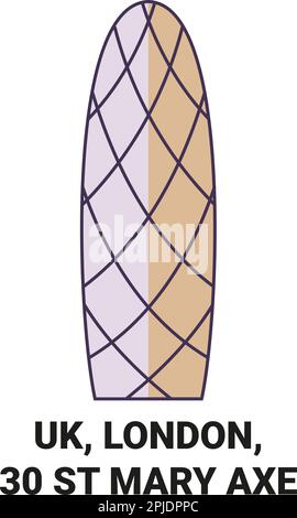 Angleterre, Londres, 0 St Mary Ax Voyage illustration vecteur Illustration de Vecteur