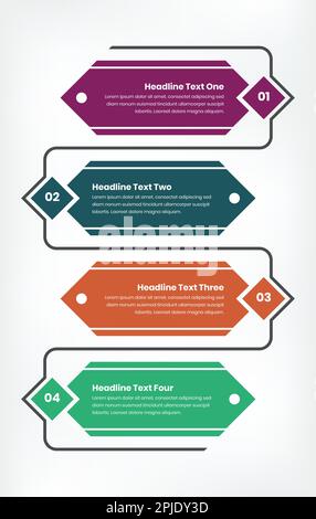 Création d'infographies de la chronologie ou de la progression avec des formes abstraites Illustration de Vecteur