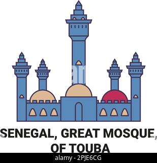 Sénégal, Grande Mosquée, de Touba Voyage illustration vecteur Illustration de Vecteur