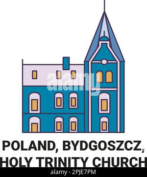 Pologne, Bydgoszcz, l'église de la Sainte-Trinité Voyage repère illustration de vecteur Illustration de Vecteur