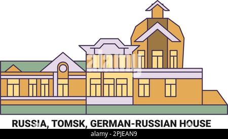 Russie, Tomsk, Germanrussian House Voyage illustration vecteur Illustration de Vecteur