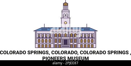 États-Unis, Colorado Springs, Colorado, Colorado Springs , Pioneers Museum Voyage illustration vecteur Illustration de Vecteur