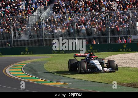 Melbourne, Australie. 02nd avril 2023. 21 DE VRIES Nyck (Ned), Scuderia AlphaTauri AT04, action pendant le Grand Prix d'Australie Rolex de Formule 1 2023 2023, 3rd tour du Championnat du monde de Formule 1 de 31 mars à 2 avril 2023 sur le circuit Albert Park, à Melbourne, Australie - photo DPPI crédit: DPPI Media/Alamy Live News Banque D'Images