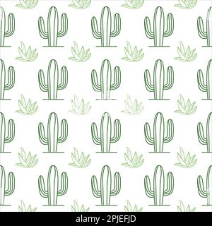 Motif Cactus. Motif cactus coloré. Cactus. Motif de plante du désert. Plante du désert Illustration de Vecteur