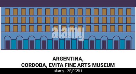 Argentine, Cordoba, Musée des beaux-arts d'Evita Voyage illustration vectorielle Illustration de Vecteur