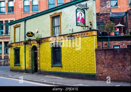 Peveril of the Peak pub, Great Bridgewater Street, Manchester, Lancashire, Angleterre Banque D'Images