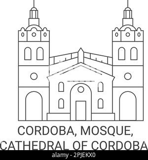 Argentine, Cordoue, Mosquée, Cathédrale de Cordoue voyage illustration vectorielle Illustration de Vecteur