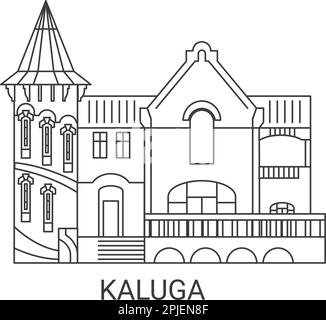 Russie, illustration vectorielle de voyage de Kaluga Illustration de Vecteur