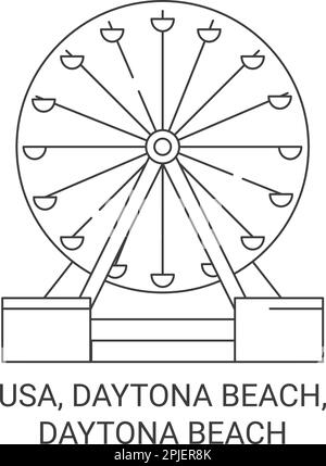 USA, Daytona Beach, Daytona Beach Voyage illustration vecteur Illustration de Vecteur