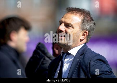 ROTTERDAM - Sparta Rotterdam entraîneur Maurice Steijn pendant le match de première ligue néerlandais entre Sparta Rotterdam et Feyenoord Rotterdam à Sparta Stadion Het Kasteel sur 2 avril 2023 à Rotterdam, pays-Bas. PNA JEROEN PUTMANS Banque D'Images