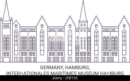 Allemagne, Hambourg, International Maritimes Museum Hamburg voyage illustration vectorielle Illustration de Vecteur